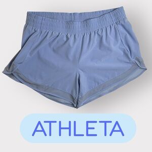 Athleta Mesh Racer Run 4” Women's Athletic Exercise Shorts Light Blue size Large